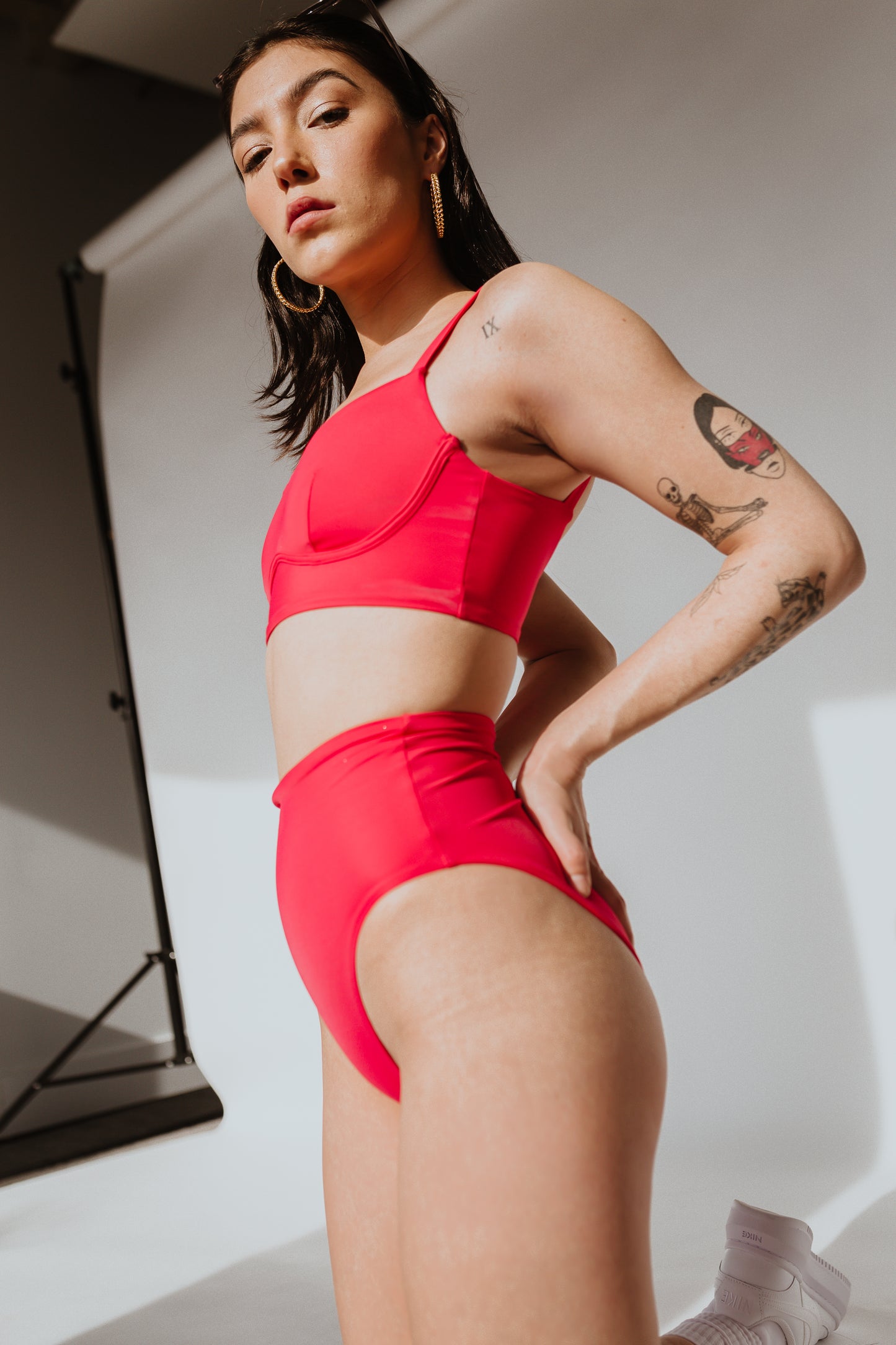 red two piece swimsuit in canada